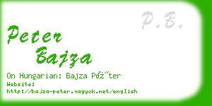 peter bajza business card